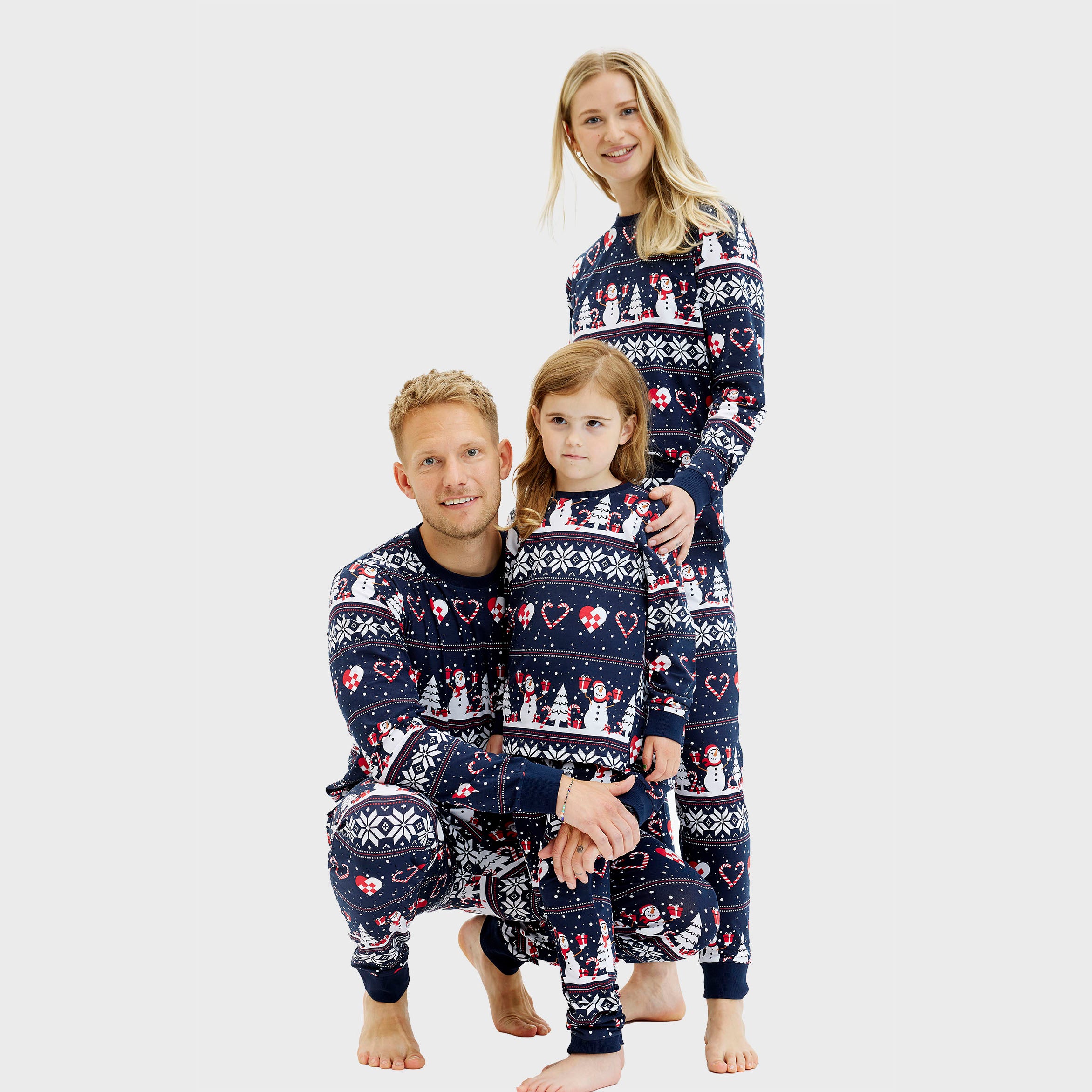 Kersthart Kerstpyjama Navy - Dames.